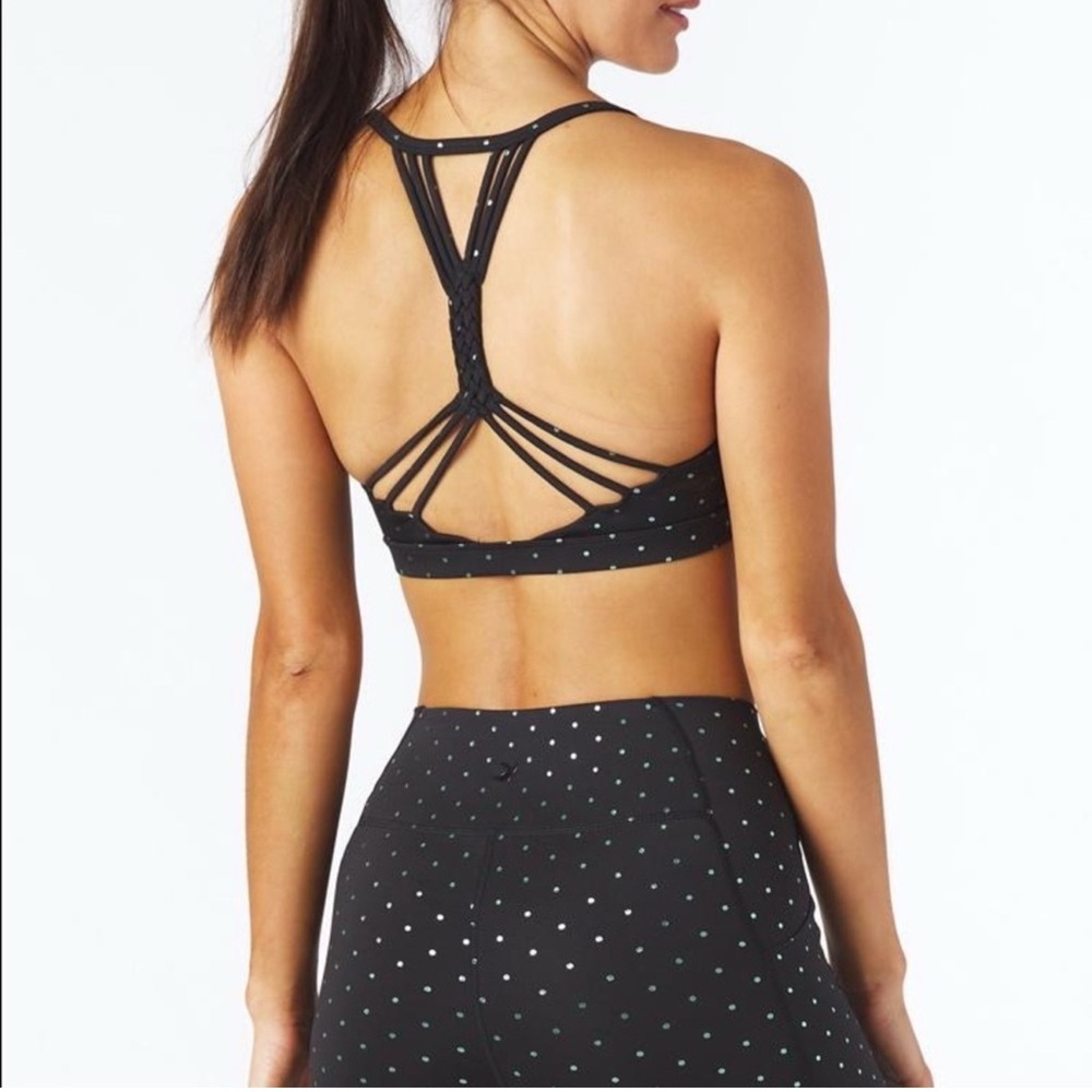 Glyder Black Strappy Sports Bra